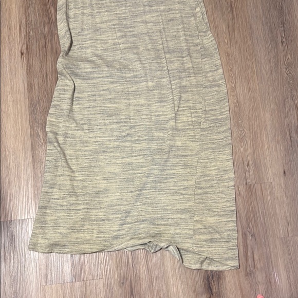 LuLaRoe Maria Maxi Dress in Green Gray Cream Heather LIKE NEW - Picture 6 of 8